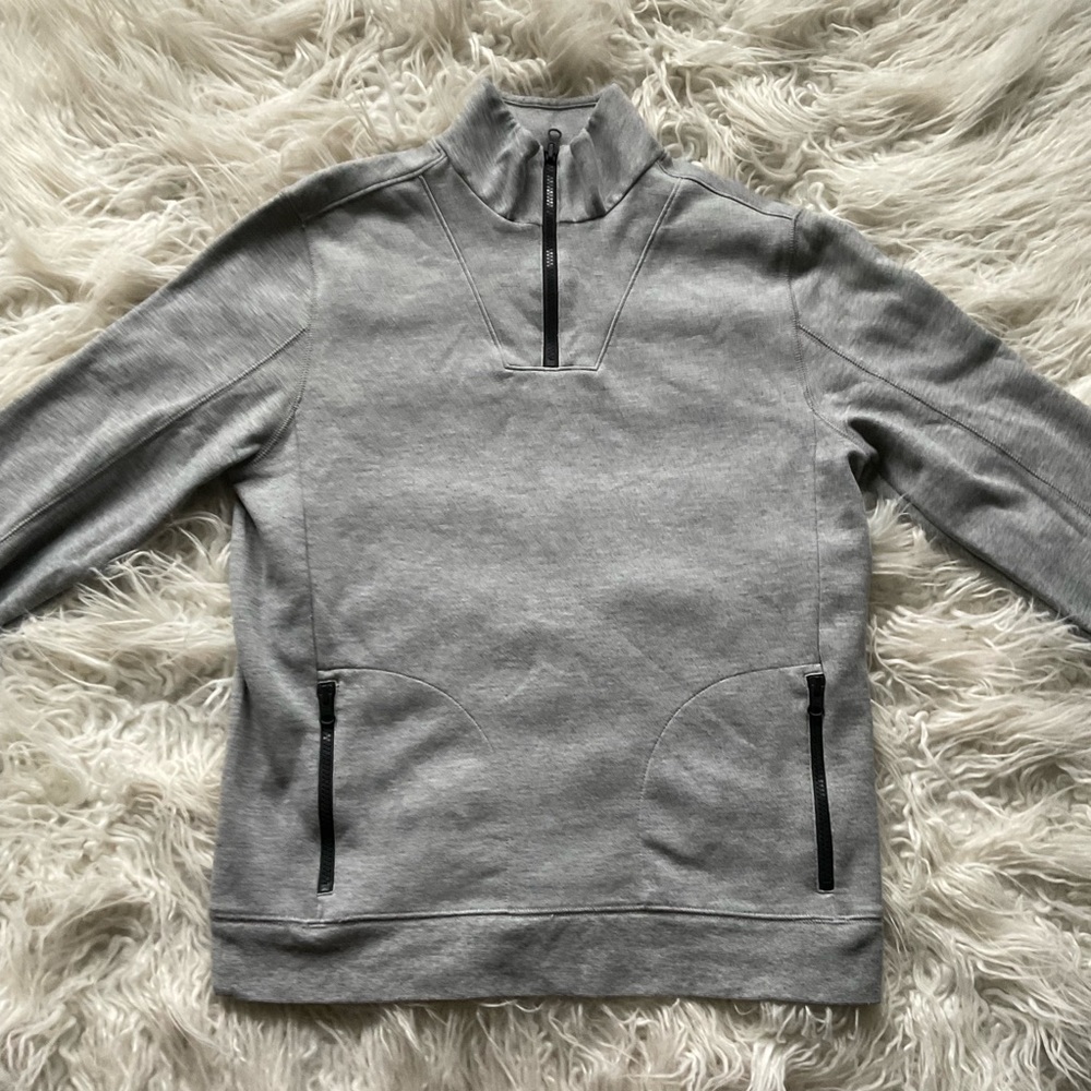 bonobos grey 1/2 zip slim fit‎ pullover